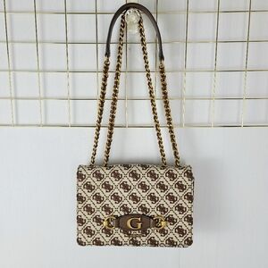NWOT Guess Izzy Monogram Logo All Over Print Convertible Shoulder Bag